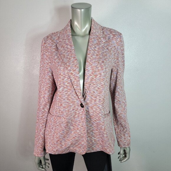 Lands' End Jacket Size S 6-8 Pockets Stretch Button Front Long Sleeve Multi NWT - Picture 2 of 8